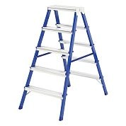 Лестница-стремянка стальн. двустор., 5 ступ., 1075мм, слож.1170х490х160мм, (97935) СИБРТЕХ