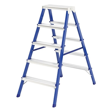 Лестница-стремянка стальн. двустор., 5 ступ., 1075мм, слож.1170х490х160мм, (97935) СИБРТЕХ