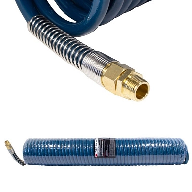Шланг спиральный для воздуха с фитингами 12х18мм 20м (PU)(F-1812-20M) Forsage