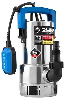 Насос погружной, дренажн. для грязн. воды (d частиц до 35мм), 1100Вт (НПГ-Т3-1100-С) ЗУБР