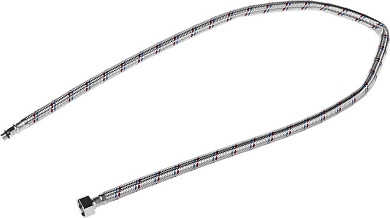 Подводка гибкая STAYER для воды к смесителям, оплетка из нерж стали, укороченная, г/ш 1/2" - 1м