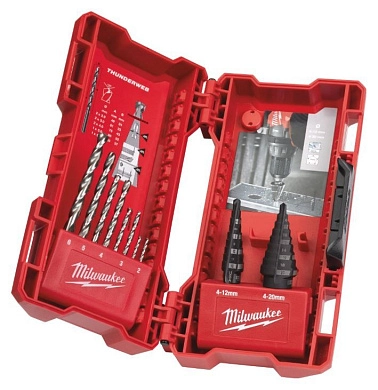 Набор ступенчатых сверл и сверл по металлу Thunderweb (48899350) MILWAUKEE