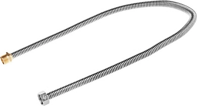 Подводка ЗУБР "ЭКСПЕРТ" сильфонная из нержавеющей стали, для воды, г/ш (гайка-штуцер), 1/2", 0,8м