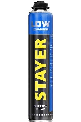 Пена монтажная с низким вторичным расширением, всесезонная, 750мл, LOW EXPANSION (41136) STAYER
