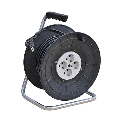 Удлинитель на катушке 30м (4 роз., 3,0кВт, с/з, ПВС-Т 3х1,5), SPEC