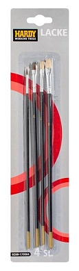 Набор кистей масляных (3шт. плоские, 1шт. круглая), 4шт. (0280-170004) HARDY