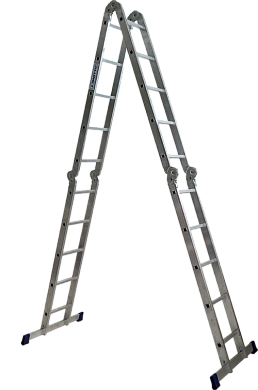 Лестница-трансформер алюм. шарнирная многоцелевая TL (4х5 ступ. 152/576см, 15.1кг) АЛЮМЕТ
