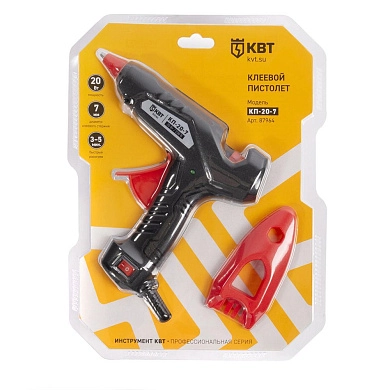 Пистолет клеевой 20 Вт с диаметром стержня 7 мм КП-20-7 серия ПРОФИ (87964) КВТ