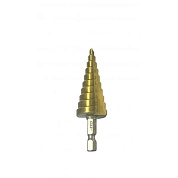 Сверло ступенчатое 4-22 мм HSS, 10 ступеней (HD-44734) H-D