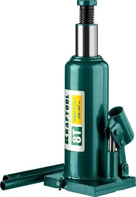 Домкрат гидравлический бутылочный, сварной, 8т., 228-447 мм, "Kraft-Lift" (43462-8_z01) KRAFTOOL