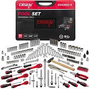 Набор инструментов слесарных (1/4", 3/8", 1/2") 202пр. (DS-42022-5) Disen