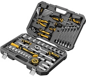 Набор инструментов 64пр. 1/4", 1/2" (6гр.) (8-27мм) (15801) DENZEL