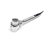 Ключ коликовый торцевой трещоточный 19х22мм, хром (121328) HORTZ