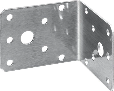 Уголок крепежный нержавеющий НКУ-2.0, 55х70х70х2мм, Профессионал (310526-55) ЗУБР