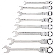 Набор ключей комбинированных трещоточных шарнирных 8-19мм, 8пр. (14898) MATRIX