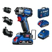 Дрель-шуруповерт комби аккум. DB-50-42-H3 (LMS) (20.0 В, 2 акк. х 4.0 A/h Li-Ion, 50 Нм, чем.) ЗУБР