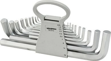 Набор ключей шестигранных 1,5-19мм, 18пр., длинные (158-2518) WHIRLPOWER