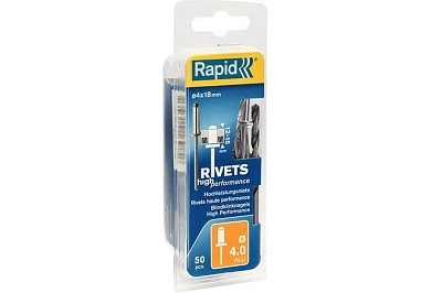 Заклепка вытяжная алюминий/сталь DIN 7337 Ø 4.0x18 мм, 50шт. (5000386) RAPID