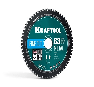 Диск пильный 190х30х1.8x63Т по металлу и стали "Metal Cut" (36954-190-30-63) KRAFTOOL
