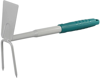 Мотыжка садовая, прямое лезвие / 2 зубца, 320мм "STANDARD" (4207-53486) RACO