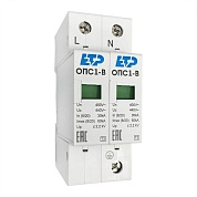 Ограничитель импульсных перенапряжений ОПС1-B 2P (In 30kA Un 400B Im 60kA) 16701 ETP