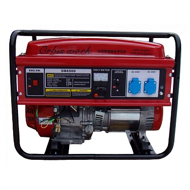 Генератор бензиновый ORBIS OB 6500 (6,5кВт, 230В)