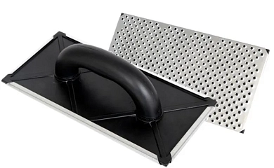 Терка пластмассовая с металл. накладкой 130х270мм, для пенопласта (06470) VOREL