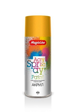 Краска аэрозольная  желтая акриловая (265г) RAL 1003 MAGICLINE