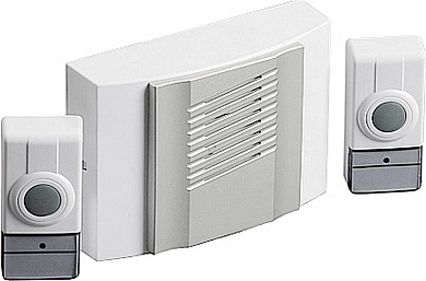 Звонок "ДУЭТ" радиочастотный беспроводной, 4 мелодии, 2 кнопки, 4,5В (SV-58068) СВЕТОЗАР