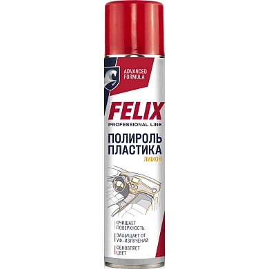 Полироль пластика аэрозоль Лимон 400мл (411040133) FELIX