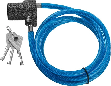 Замок тросовый, длина троса - 1260мм, дисковый механизм секрета, ВС2-6А-02 (37220-6-02)