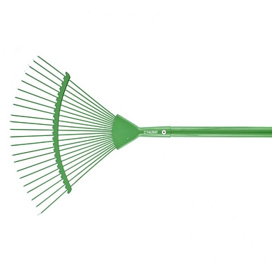 Грабли веерные стальные, 420х1585 мм, 22 круглых зуба, эмалир., стальной черенок (6177155) PALISAD