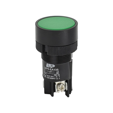 Кнопка LAY5-EA135 NO зеленая 14113 ETP