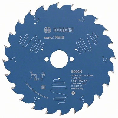 Диск пильный 190x30x2/1.3x24 Expert for Wood (2 608 644 083) BOSCH