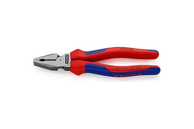 Плоскогубцы комбинированные особой мощности, 200мм, чёрные, 2-комп. рукоятки (0202200) KNIPEX