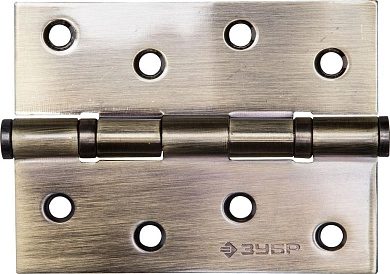 Петля универсальная ЗУБР "ЭКСПЕРТ", 2 подшипника, цвет латунь (PB), с крепежом, 125х75х2,5мм, 2 шт