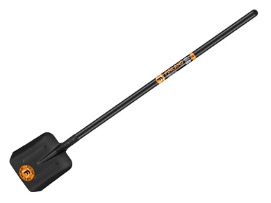 Лопата совковая глубокая с ребрами жесткости с удлин. дерев. черенком 28*23*145см (1521-Ч) FINLAND