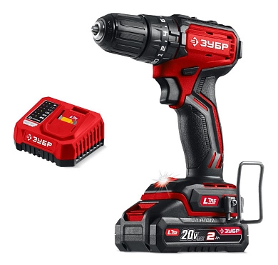 Дрель-шуруповерт ударная аккум. ДБУ-45-21 (LMS) (20.0 В, 1 акк. х 2.0 А/h, 45 Нм, кор.) ЗУБР