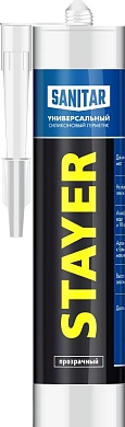 Герметик силиконовый прозрачный, санитарный, 260мл "MASTER" (41215-2_z01) STAYER