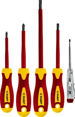 Набор отверток диэл., 5пр. "Профессионал" (25265) ЗУБР
