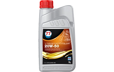 Масло моторное синтетическое 1 л, V-Twin Motorcycle Oil Syn 20W-50 (708292) 77 Lubricants