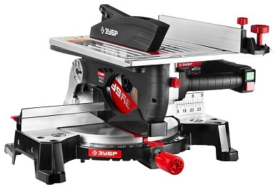 Пила торцовочная комб. ЗПТК-255-1800 (1800 Вт, диск 255x30 мм, 75х130 мм, кор.) ЗУБР