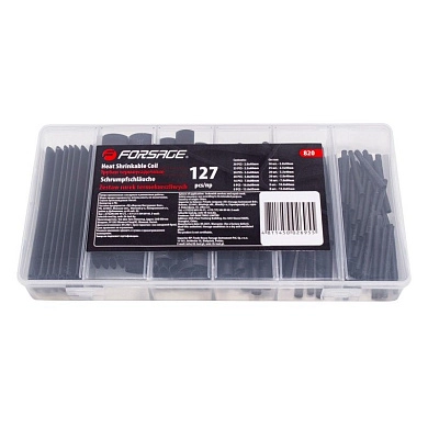 Трубки термоусадочные, 127пр. (2.0x40,2.5x40,3.5x40,5x40,7x80,10x80,13x85)(F-820) Forsage