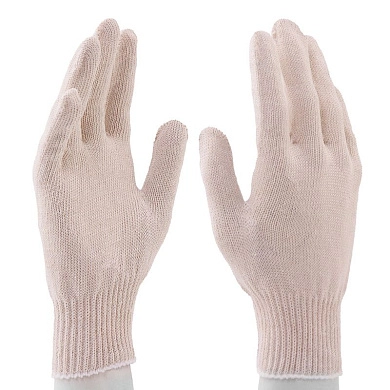 Перчатки трикотажные, х/б, 4 нити, 10 класс (67710) Сибртех