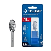 Борфреза овальная 16х25х70 мм, тип E, радиус 6.5 мм, хв-к 6 мм "ПРОФЕССИОНАЛ" (28804-16-25) ЗУБР