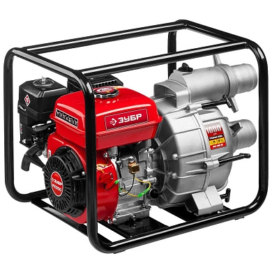 Мотопомпа бензиновая, для грязной воды МПГ-1000-80 (4.8 кВт, 1000 л/мин, патрубки 80 мм, кор.) ЗУБР