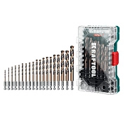 Набор сверл по металлу 2.0-10.0 мм, HSS, 19шт., хвост. НЕХ 1/4", класс A1 (29652-H19) KRAFTOOL