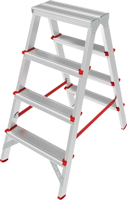 Лестница-стремянка алюм. двухсторон. проф. NV3120 (2х4 ступ. 88см, 4.6кг) Новая высота