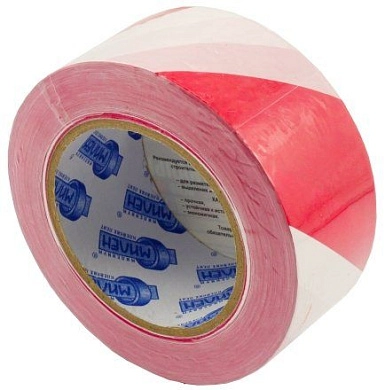 Лента сигнальная 50мм/165м, красно-белая МИЛЕН