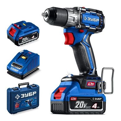 Дрель-шуруповерт аккум. DB-50-42 (LMS) (20.0 В, 2 акк. х 4.0 A/h Li-Ion, 50 Нм, чем.) ЗУБР
